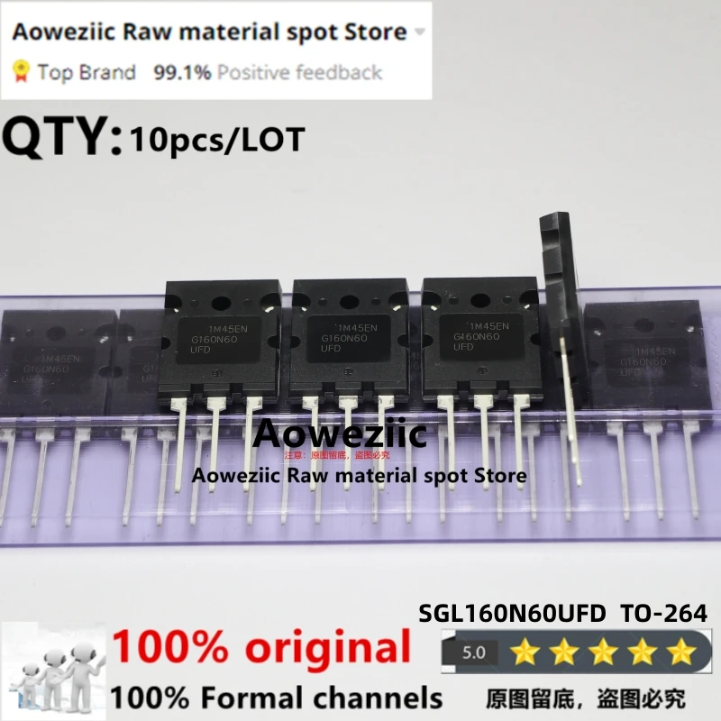 

Aoweziic 2017+ 100% New Imported Original G160N60 G160N60UFD SGL160N60UFD TO-3PL High Current IGBT Transistor 160A 600V