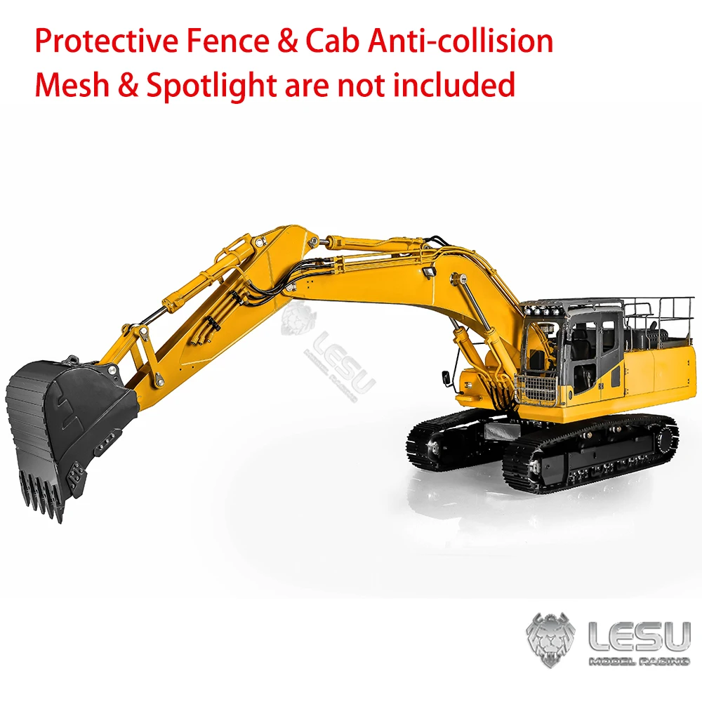 LESU PC360 Hydraulic RC 1/14 Excavator Metal Electric Digger AC360 with System Light Painted Assembled Toy Model TH22764