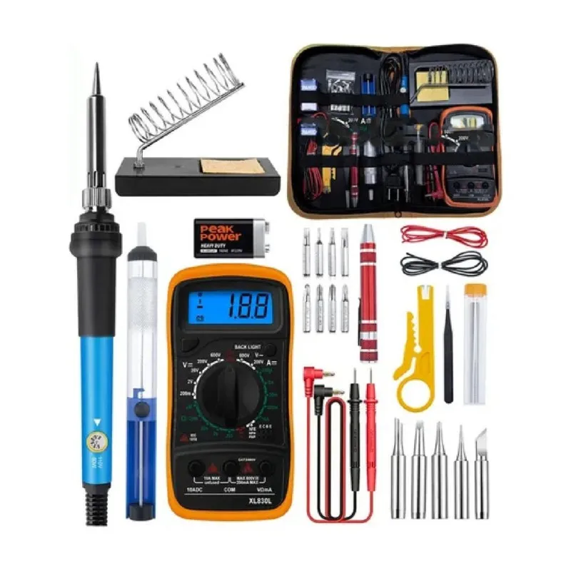 AB08-EU Plug 60W Adjustable Temperature Electric Soldering Iron Kit- Ideal For Home Repair Projects