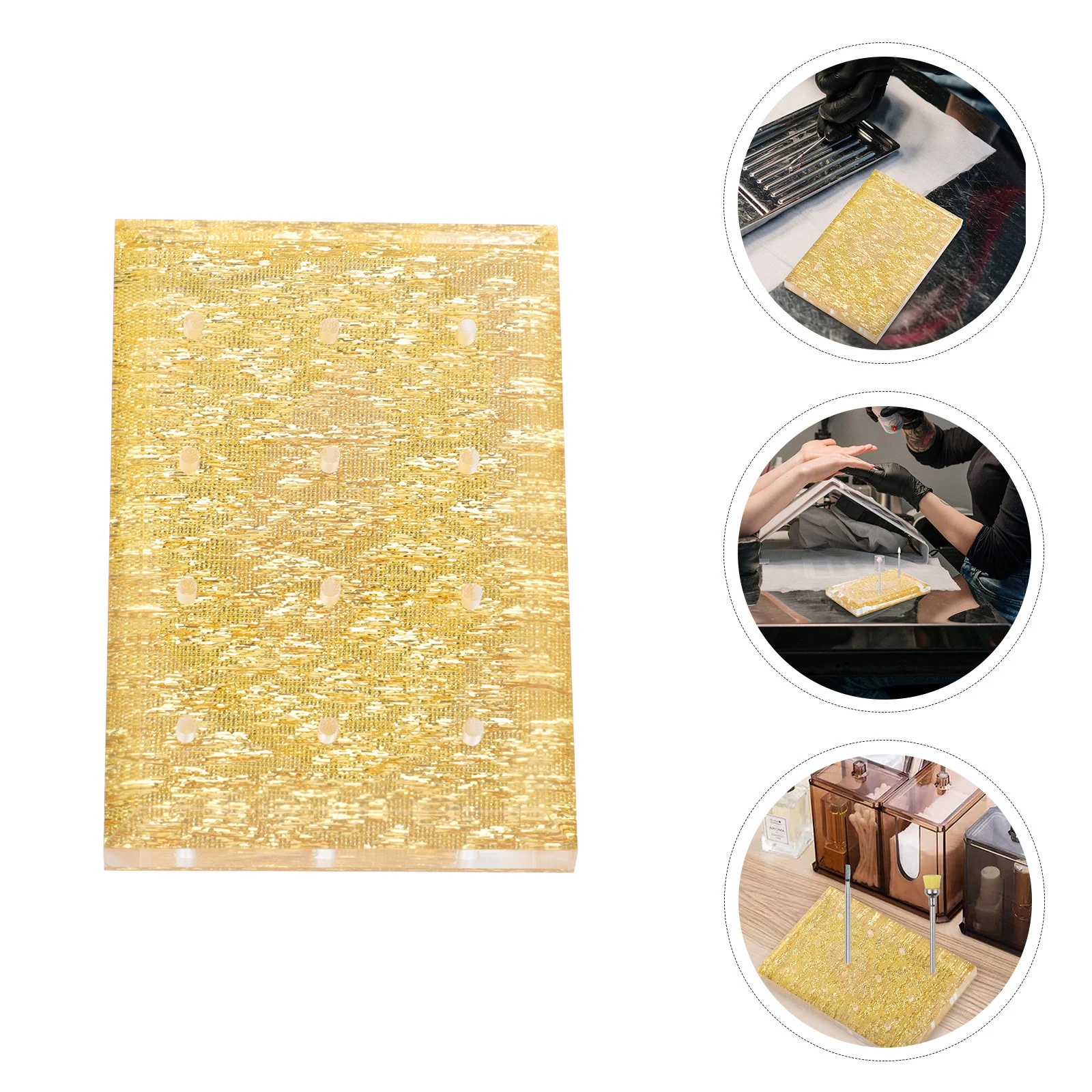 1個入りネイルドリルビットオーガナイザー、12穴アクリル製研磨ヘッドディスプレイ棚収納ラック、マニキュアツールネイルアートアクセサリー用