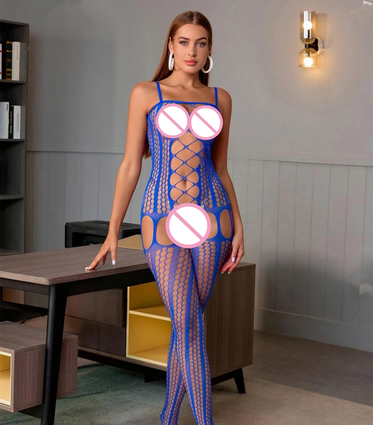 Sıcak pijama kadın seksi iç çamaşırı Porno Babydoll BODYSUIT örgü vücut çorabı Catsuit düğün gecesi Teddies Trajes kalça şal