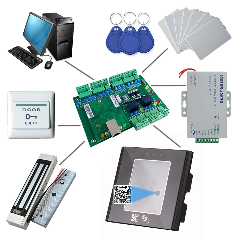13.56Mhz MF RFID Smart Tag Barcode QR Readers QR NFC RFID 13.56MHz Card Reader QR Code Access Control Card Reader