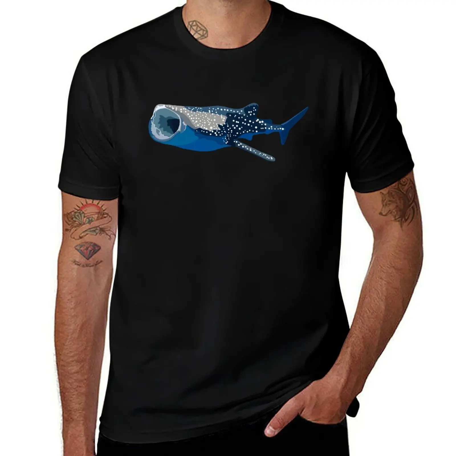 

W is for Whale Shark T-Shirt T-shirts man summer shirt boys animal print mens cotton t shirts