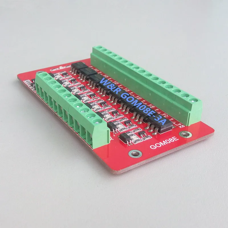 

8-way Solid State Relay Module / High or Low Level Trigger / 60V/3A Optocoupler Isolated Output / Level Conversion