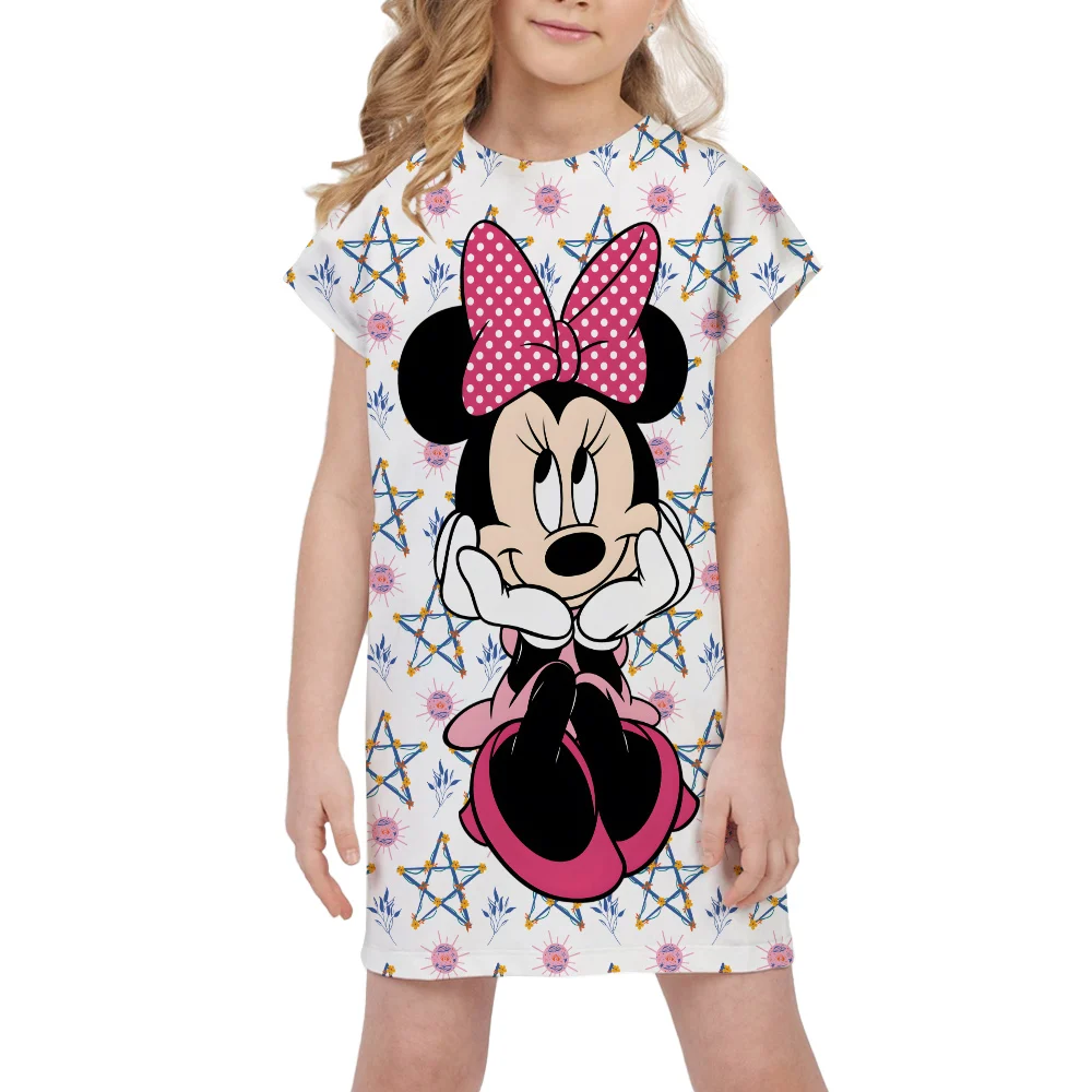 Minnie Mouse Dress For 2-8 Years Girl Princess Dress Children Birthday Party Clothes Disney Dresses For Girls Casual Clothes