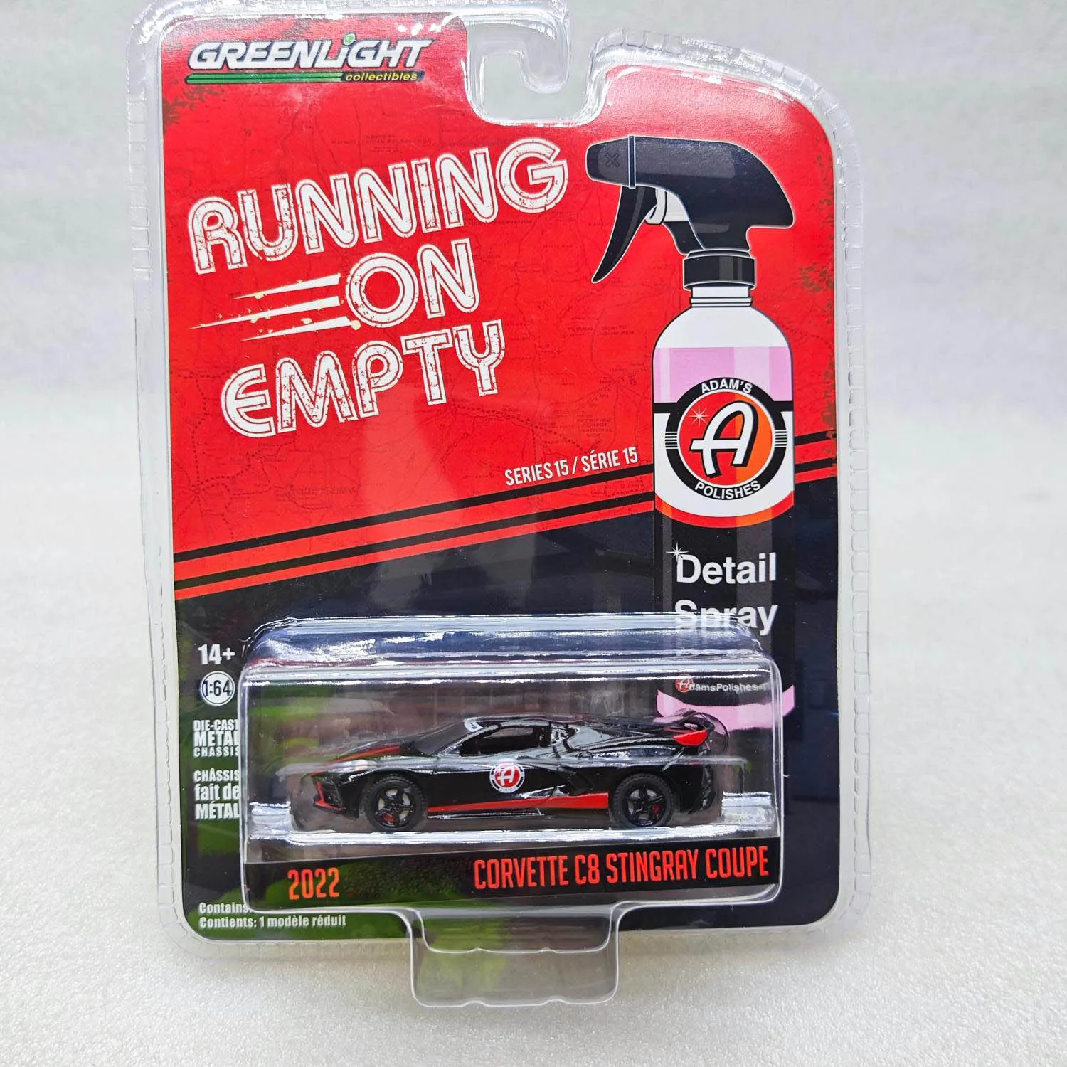 

Коллекция литого под давлением модели автомобилей GREENLIGHT 1:64 2022 C8 STINGRAY COUPE, декоративный подарок