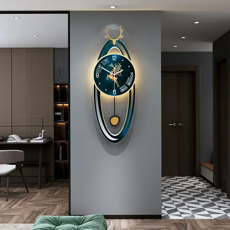 

Light Luxury High-end Wall Clock Modern Fashion Minimalist Living Room Wall Hanging Creative Clock