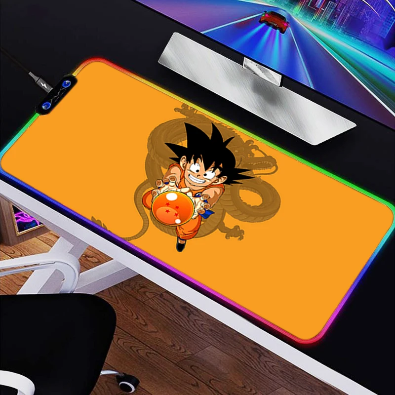 LED RGB Muismat Rubber HD Muismat Patroon Game Pad PC Accessoires Bureaumat Dragon Ball Antislip Tafelmat Kantoor Toetsenbord Pad