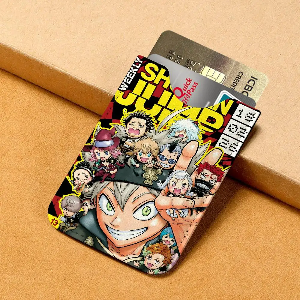 Japanese Anime Black Clove New Leather Card Small Retro Cowhide Coin Purse Men/Women Luxury Card Holder view 4