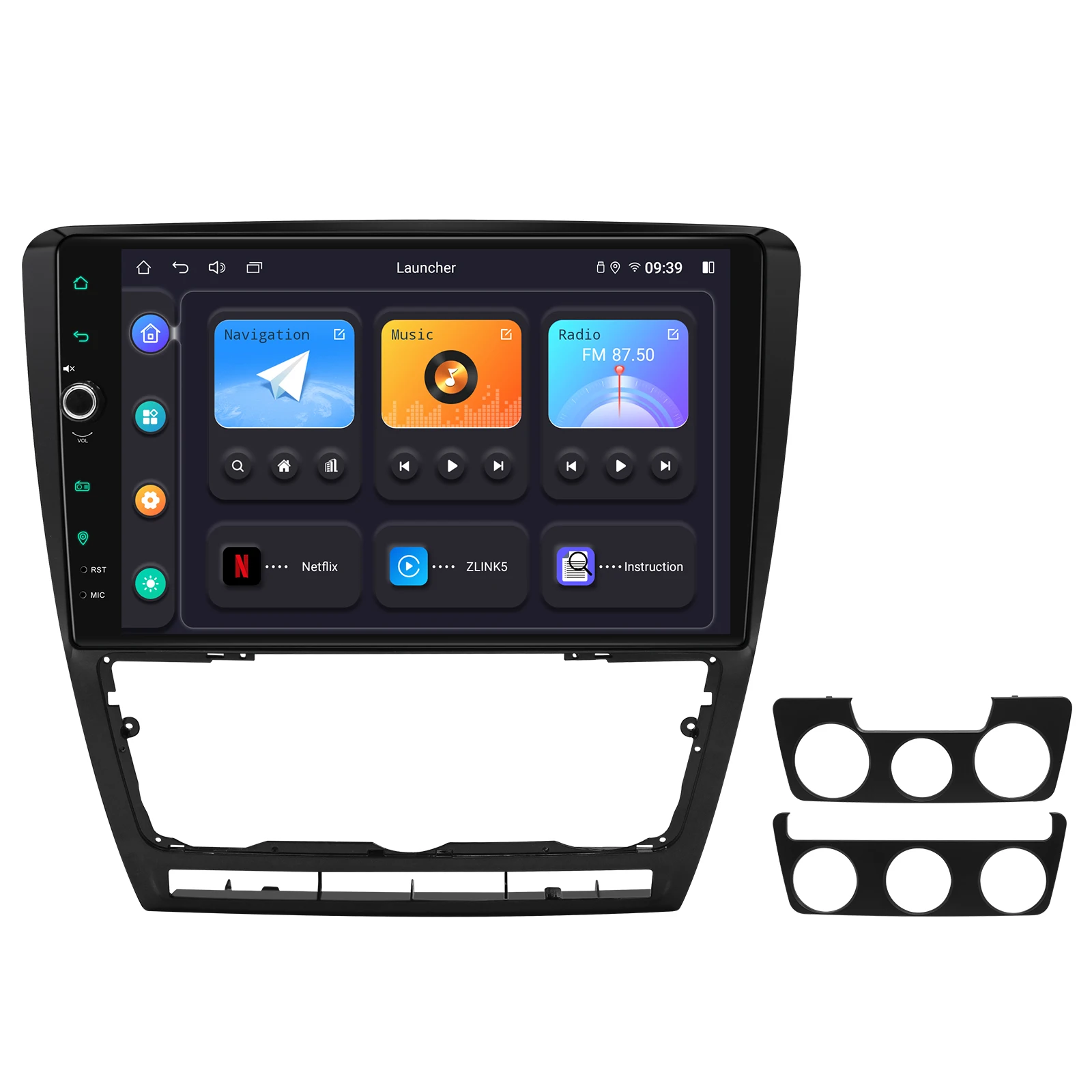 10.1 Inch Touch Screen Car Stereo Radio Multimedia Player For Skoda Octavia 2007 2008 2009 Support Wireless CarPlay Android Auto