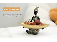 Figure Resin Storage Figurines Africa Woman Home Desktop Decor 8