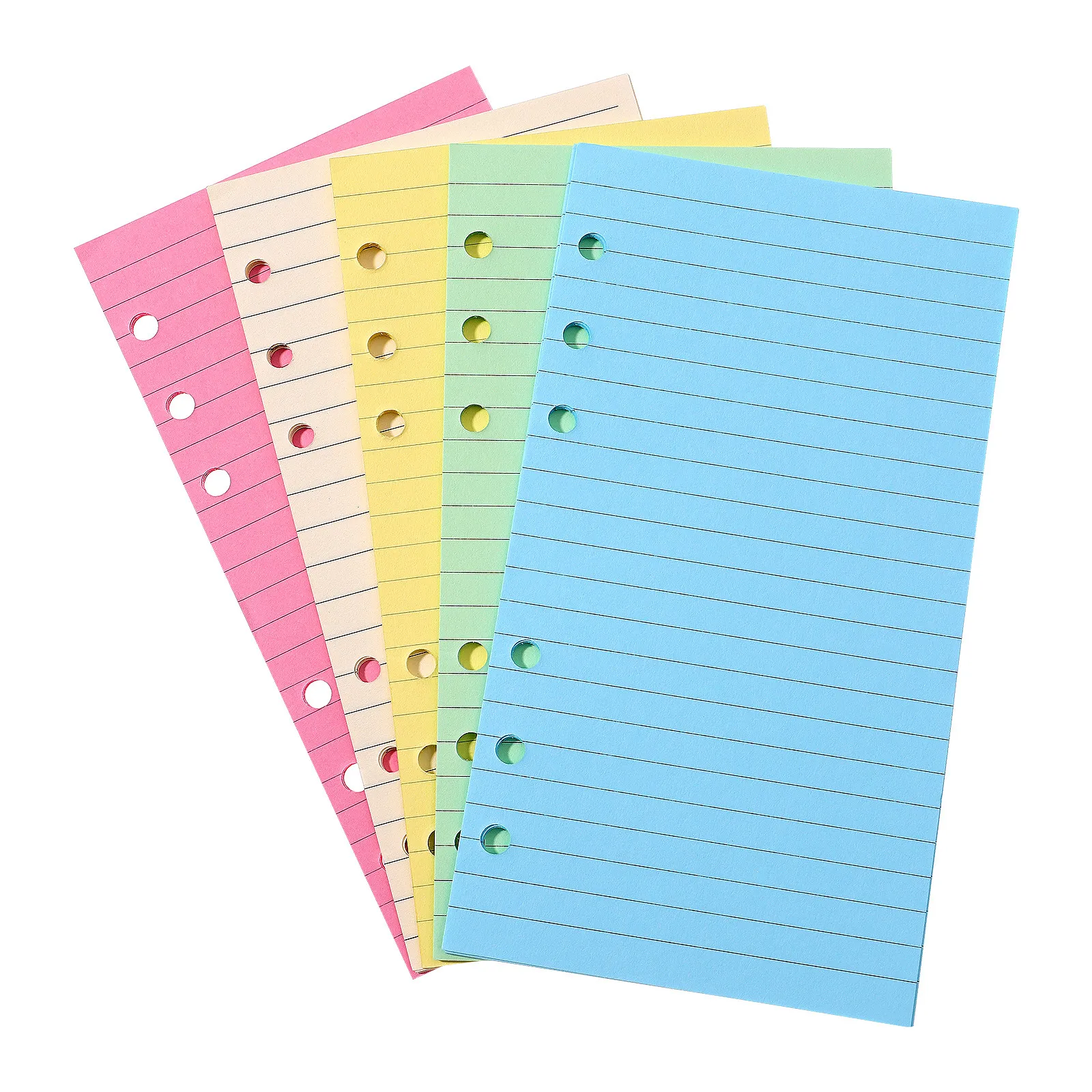 A6 Loose Leaf Paper Refills for 6 Hole Planners Smooth Clean Writing Surface Lined Paper Inserts Notebook Fillers
