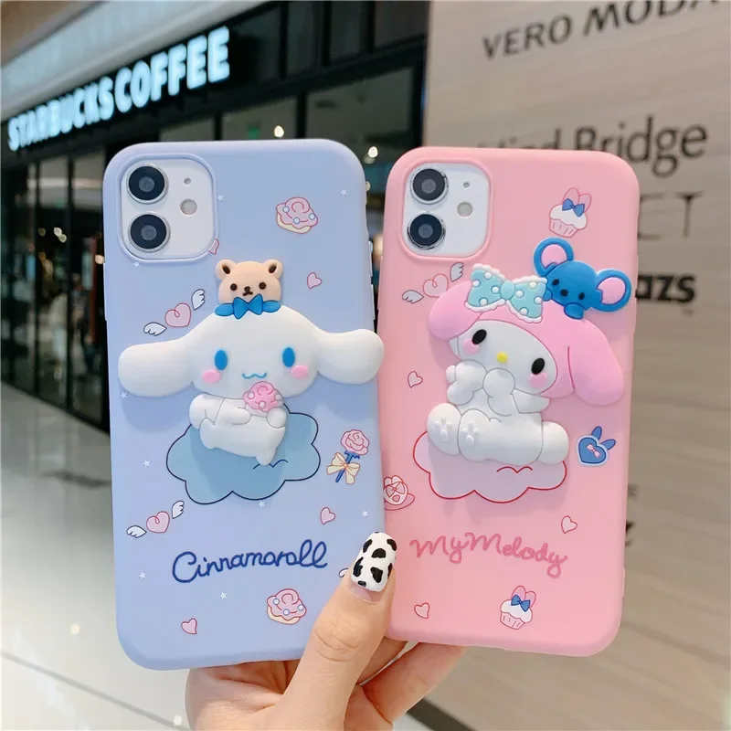 

Applicable to Iphone15Promax cartoon Apple phone case Yugui dog Melody cute three-dimensional silicone phone case