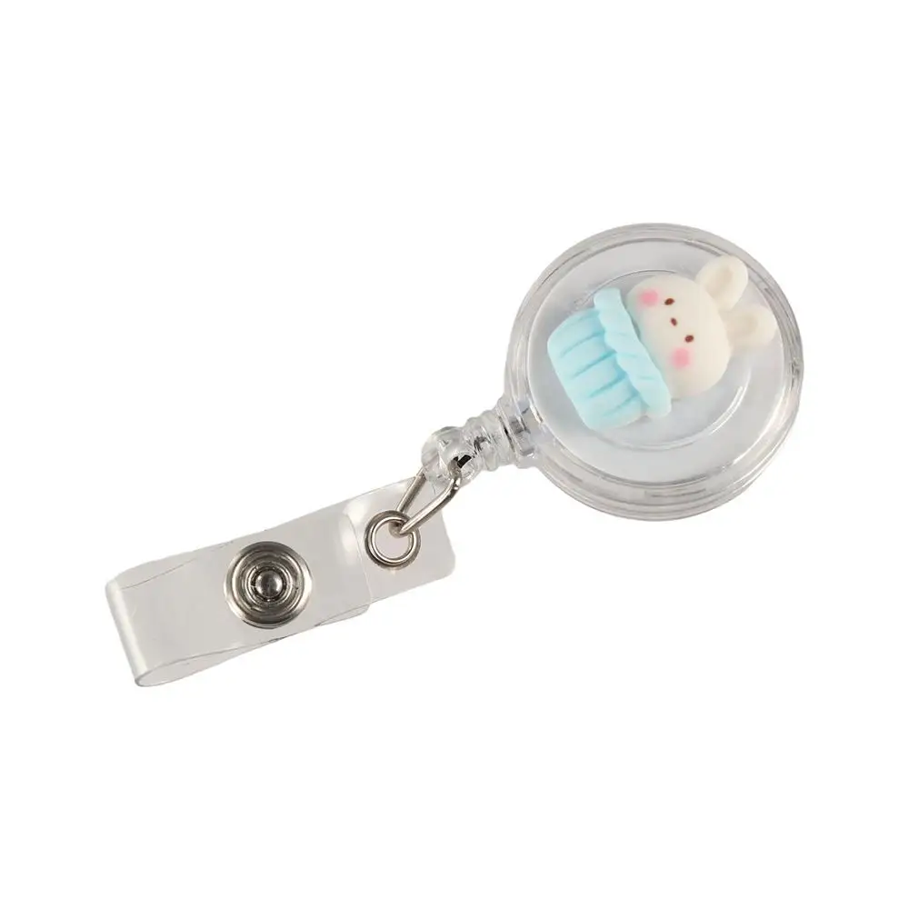 School Cute Name Tag Nurse Doctor Cartoon Card Holder Retractable Badge Reel Badge Holder ID Card Clips Name Card Holder