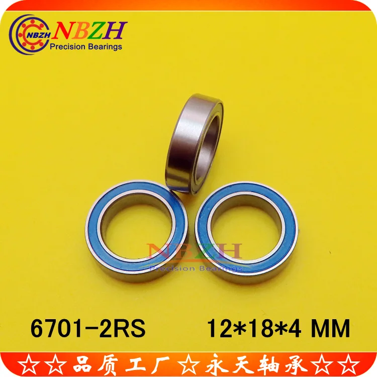 NBZH 10pcs/lot Stainless steel or bearing steel thin-walled bearing S6701ZZ 6701ZZ 6701-2RS 61701ZZ 12*18*4 MM