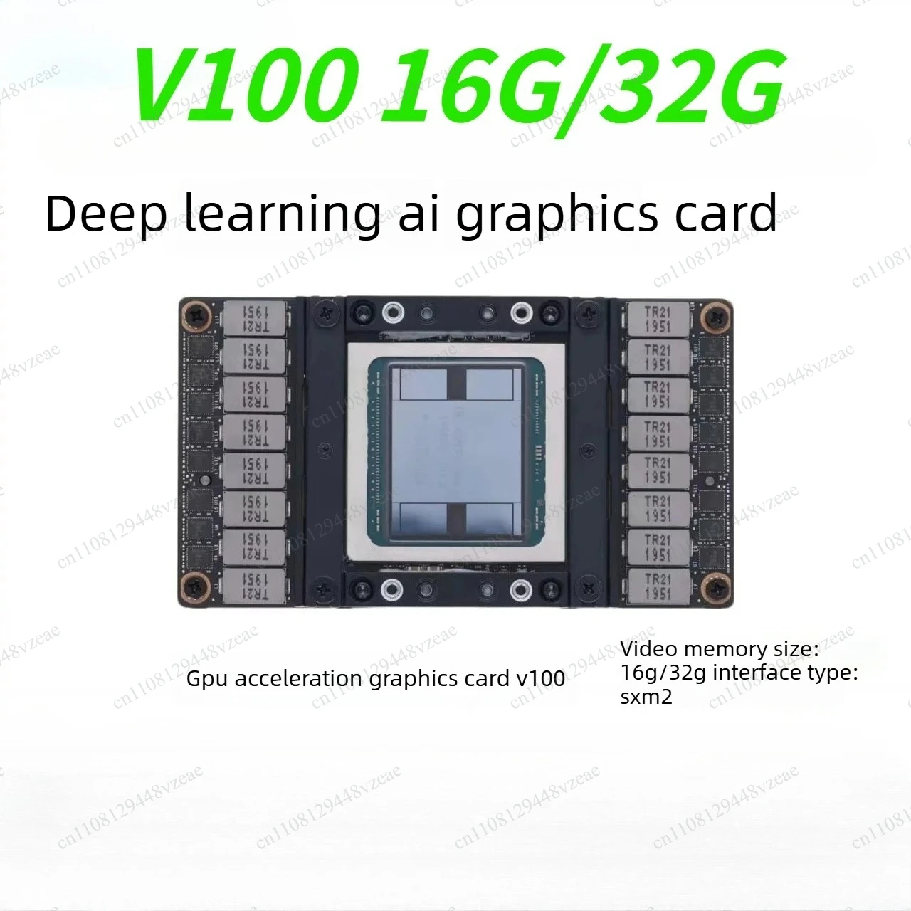 Computing Deep Learning Graphics Accelerator 100% Test Delivery V100 16GB GPU Accelerator Card V100 32GB SXM2 Connector AI