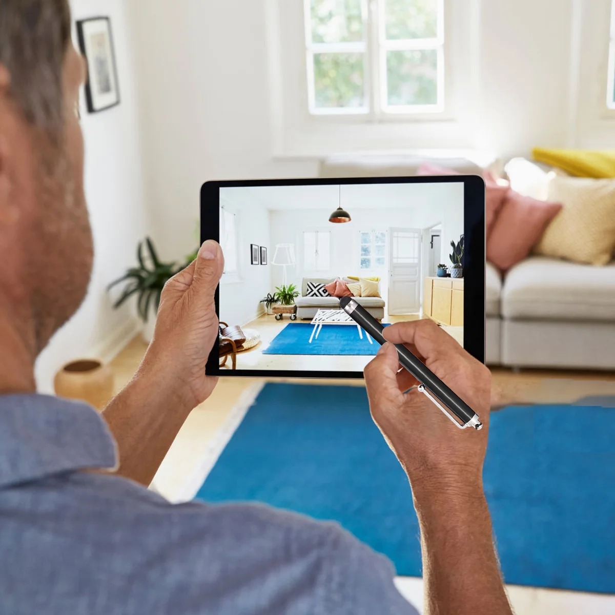 

5Pcs Capacitive Touch Screen Pen Silicone Metal Stylus 9mm Anti-Lost Lanyard for Phone Tablet Drawing Writing Touch Screen Pen