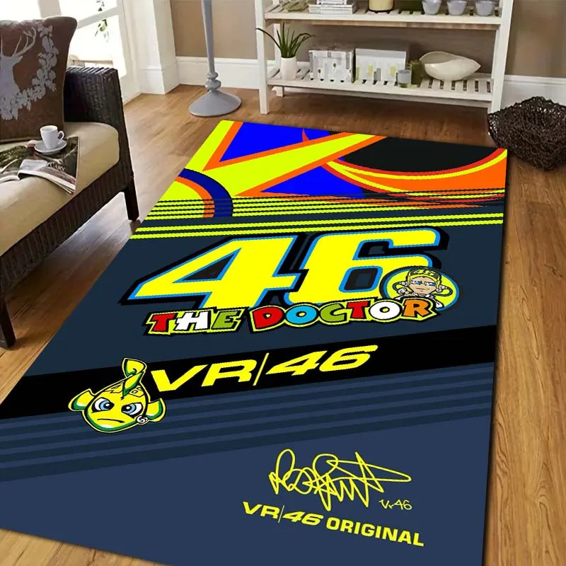 

Racing Doctor Motorcycle Flannel Carpet Anti Slip Washable Floor Mat For Bedroom Living Room Home Decor With Classic 46 Racing