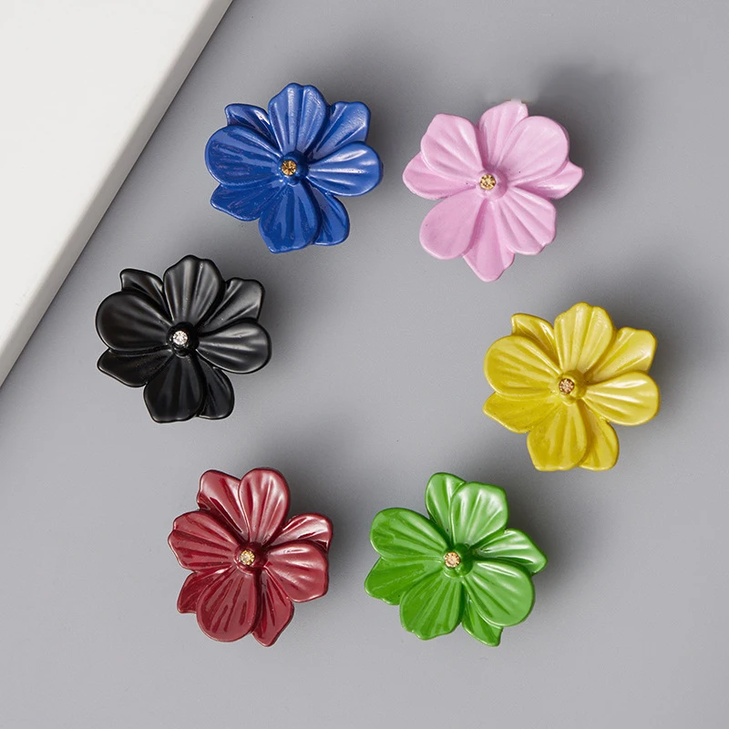 Retro Cabinet Knobs Flower Shape Drawer Dresser Knobs and Pulls Kitchen Cupboard Door Handles for Furniture Hareware