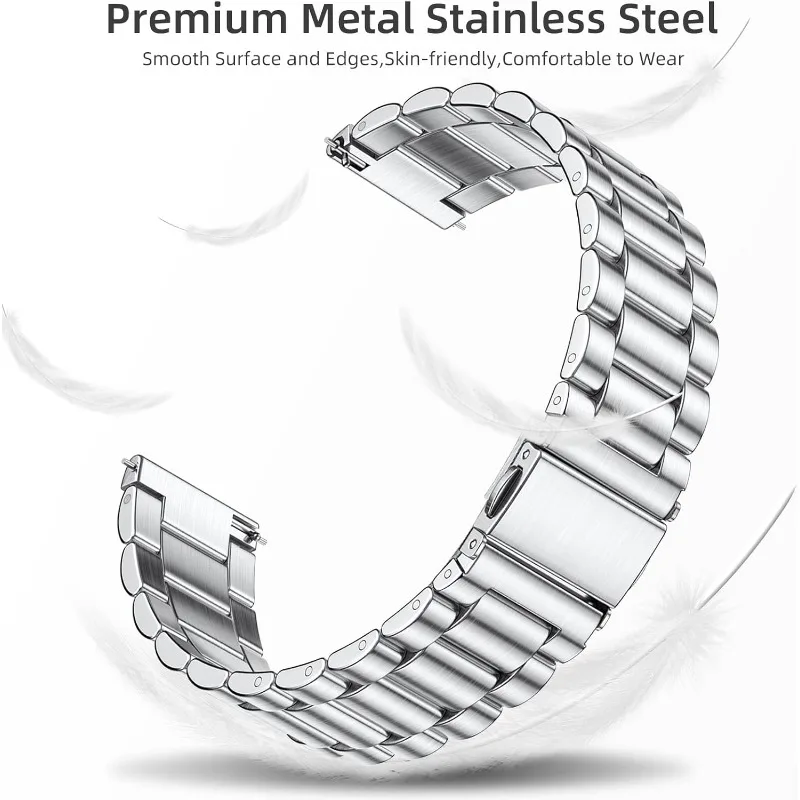 22 مللي متر 20 مللي متر حزام ساعة اليد لساعة سامسونج جالاكسي 7 6 5 4 نشط 2 40 مللي متر 44 مللي متر 5Pro 45 مللي متر 6 الموضة الكلاسيكية سوار فولاذي غير قابل للصدأ
