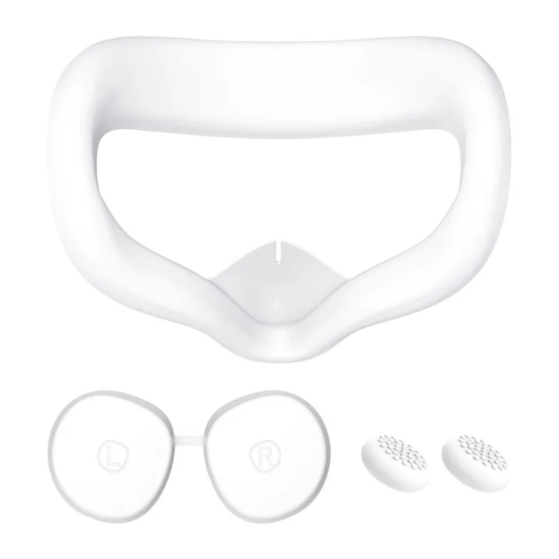 Conjunto de acessórios de óculos vr inteligentes, conjunto de proteção para meta quest 3s, conjunto de três peças, máscara de blindagem de luz, capa de lente, acessórios vr