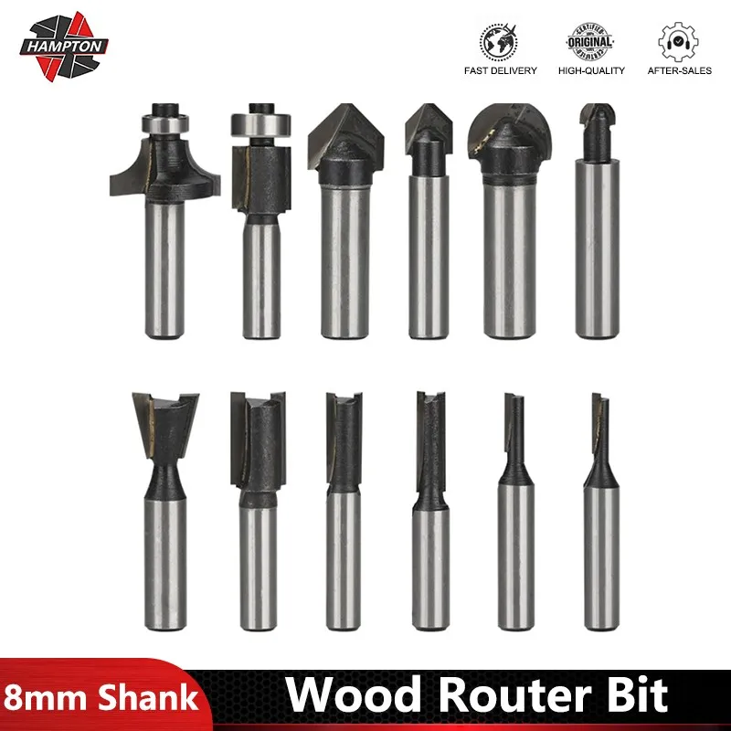 8Mm Schacht Hout Router Bit Rechte Einde Molen Trimmer Reiniging Flush Trim Router Bit Voor Houtbewerking Gereedschap Freesmachine
