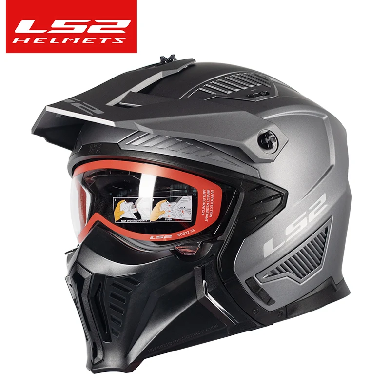 LS2 OF606 Drifter Unisex Combination Open Face Helmets Motorcycle Motocross Men Women Fashion Riding Helmets ECE R22.06