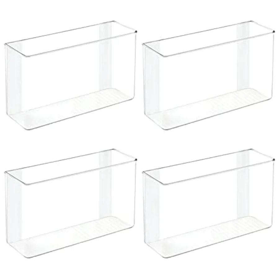 

Plastic Adhesive Mount Storage Organizer Container for Kitchen or Pantry Wall Organization - Space Saving Holder for Sandwich B