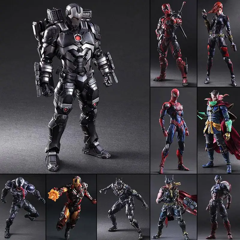 

New Marvel Avengers Iron Man Spider-Man Playarts Improved And Innovative Edition Of Action Figure Model Ornaments Boys Toys Gift