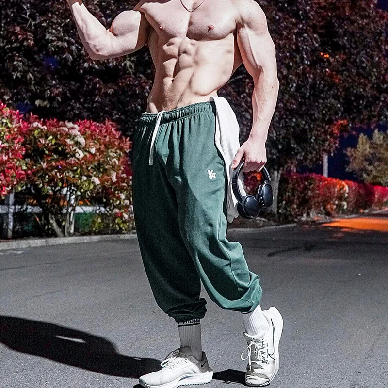 Pantalones Deportivos Ligeros de Verano para Hombre, Pantalones de Chándal Holgados a la Moda, con Cordón Ajustable, para Entrenamiento, Deporte, Ejercicio, Running