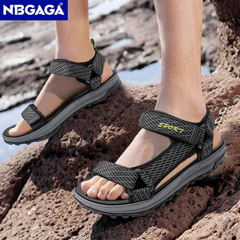 

Летние мужские сандалии, модная пляжная обувь для отдыха, легкие удобные повседневные сандалии для прогулок на открытом воздухе