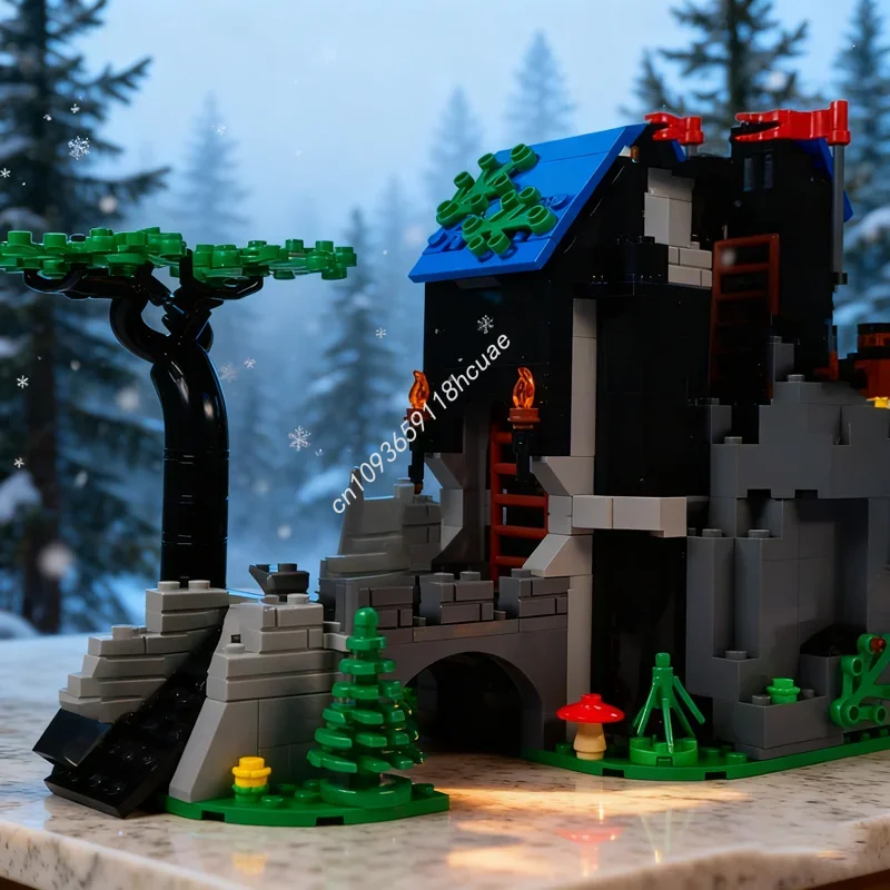 

525 шт. MOC лесная башня Wolfpack замокная модель строительные блоки сборка DIY игрушка творческая идея детские рождественские подарки на день рождения