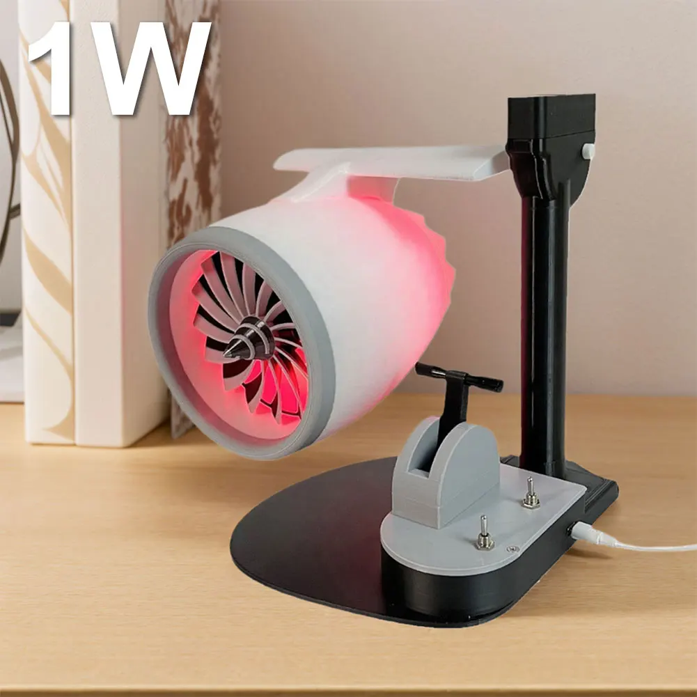 Creative Engine Fan with Humidifier & Light Engine Model JetFan 3D Printed Exquisite Toy for Home Office