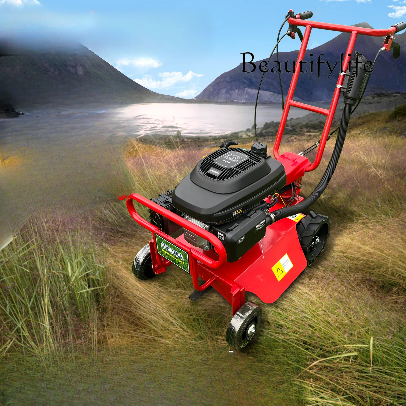 Four-Stroke Petrol Driven Mower Orchard Self-Propelled Crushing Grass Shears Weeding Machine