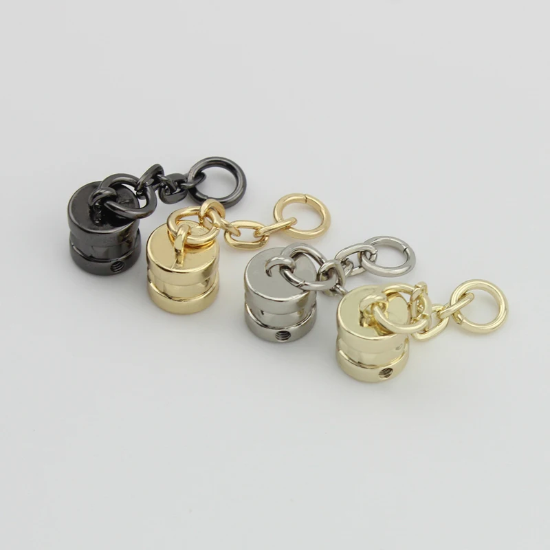 10-50pcs fringe metal Chain bell tassel pendant handbag tassel cap hanger hardware bags accessories screw connector hanger