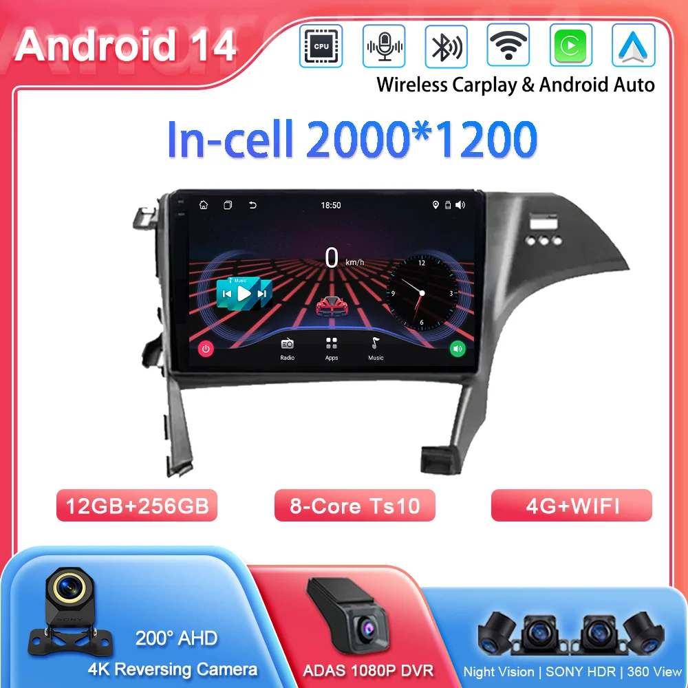

Android Car Radio Stereo For Toyota Prius 3 XW30 2009 - 2015 Right Hand Driver Auto Multimidia Player GPS Navigation 4G Carplay