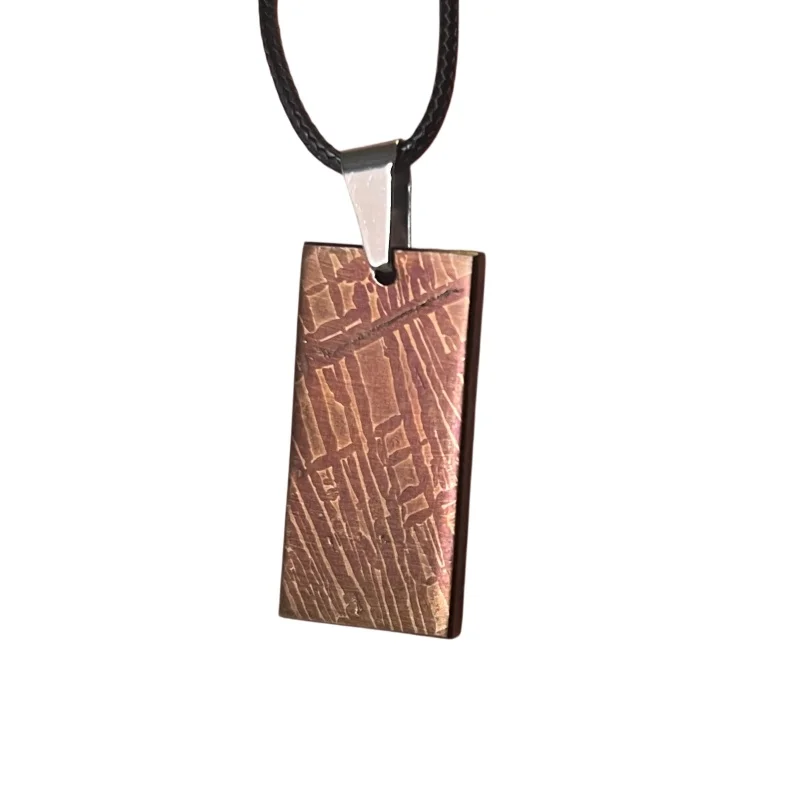 11.5g Muonionalusta meteorite pendant Natural iron meteorite pendant Meteorite slice Collection -LK211
