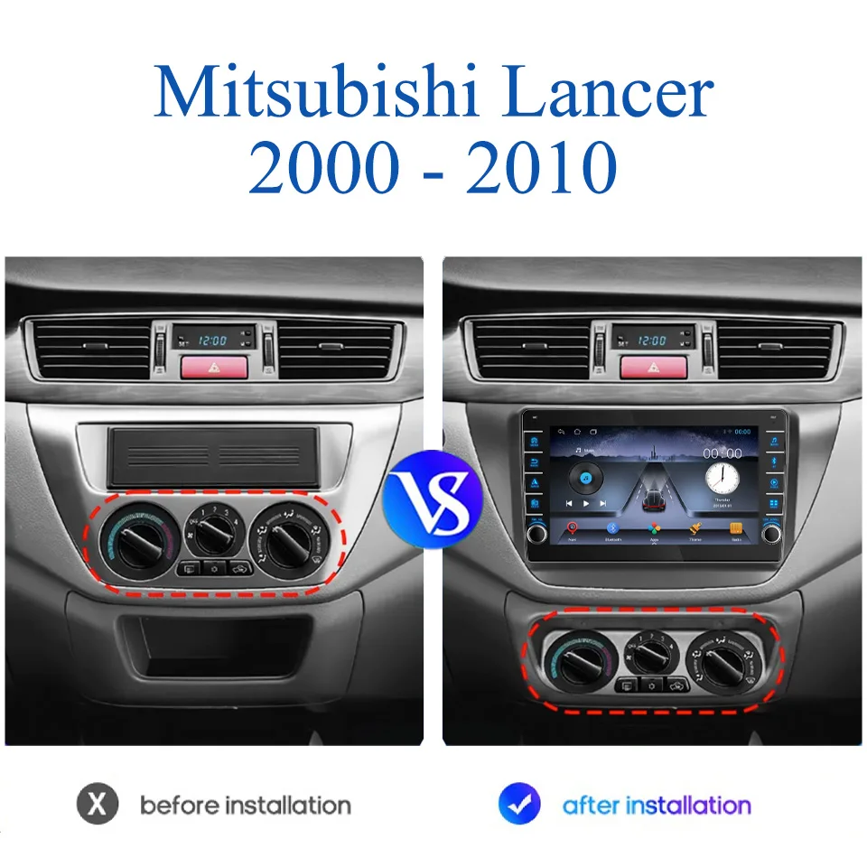 For Mitsubishi Lancer 2000 2001 2003 2005 2007 2009 2010 Car Autoradio GPS Monitor Music Video DVD HU Tape Recorder 4G Lte WiFi