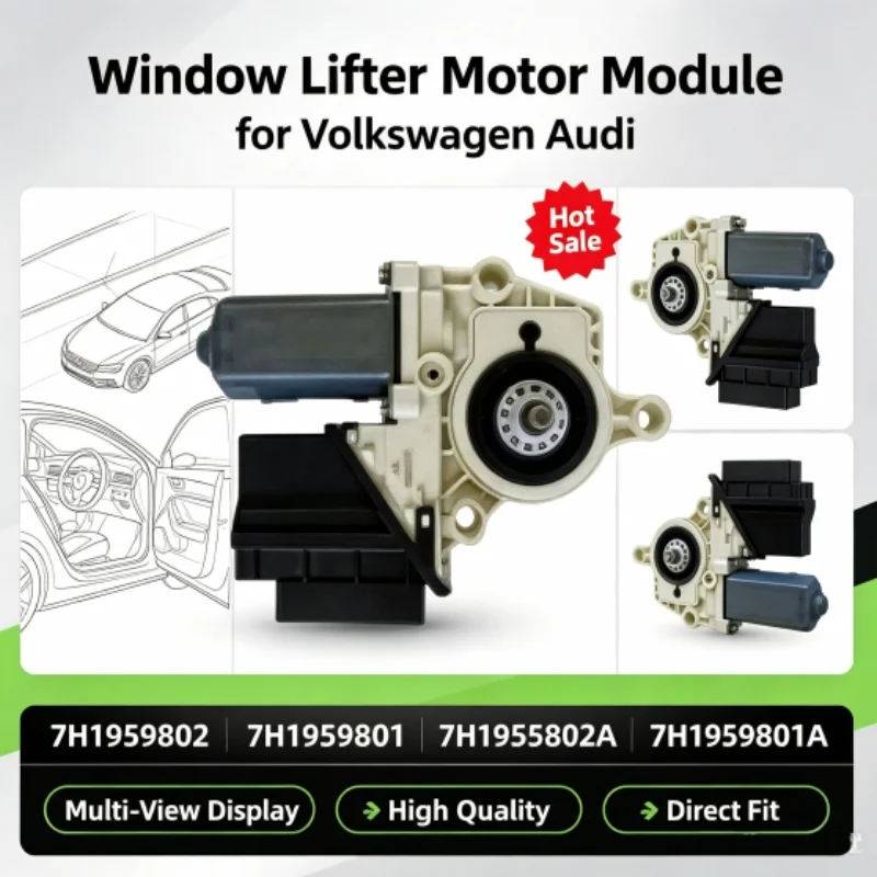 OEM 7H1959801A 7H1959802A Car Window Lifter Motor Control Module For Volkswagen Audi Power Window Regulator Motor Replacement Pa