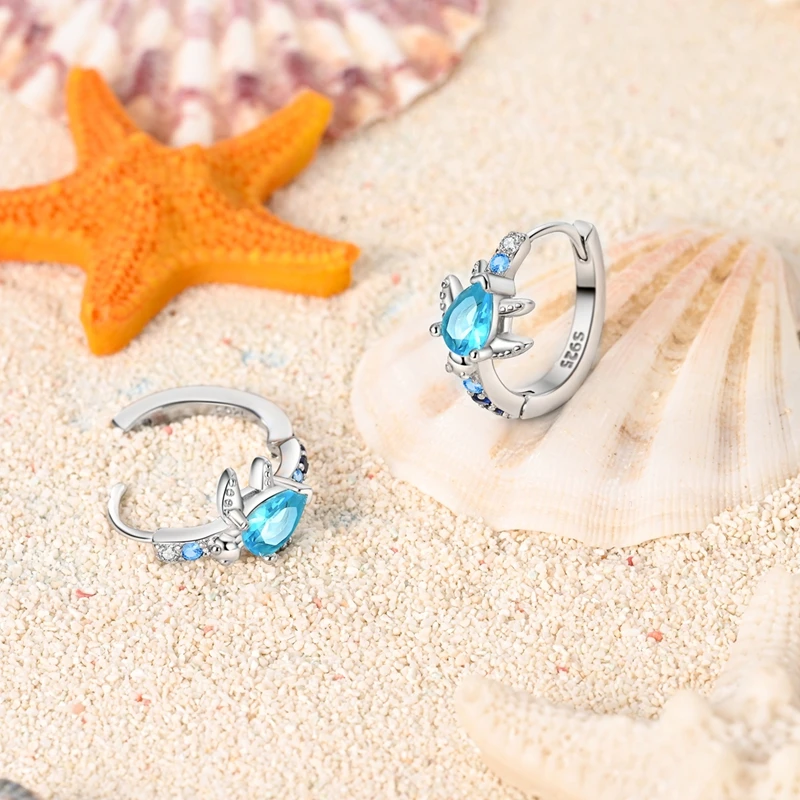 Original 925 Sterling Silver Earrings Rings Necklace Jewelry Set Shining Turtle for Women Female Girl Fine Fashion Jewelry Gifts