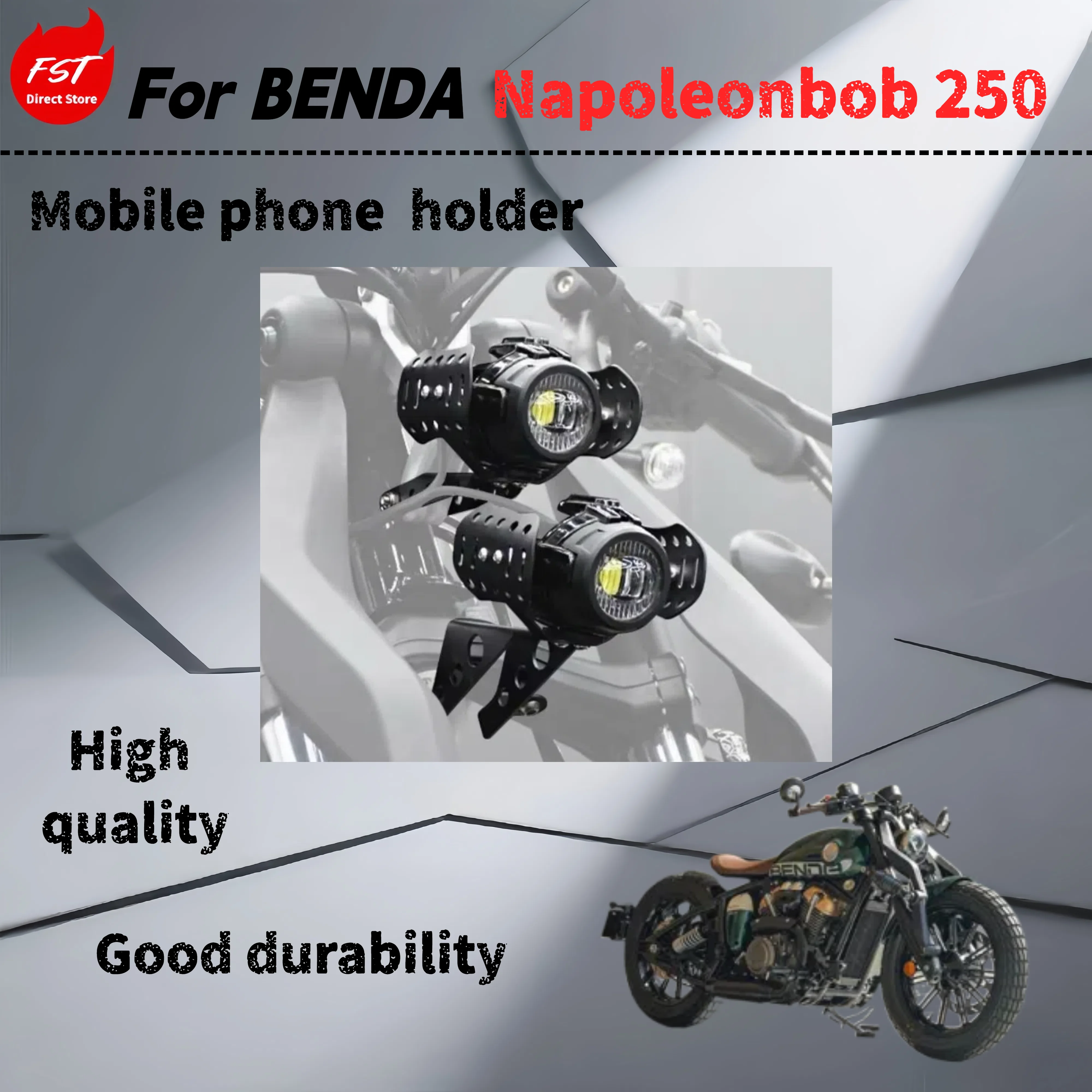 For Benda Napoleonbob 250 Retrofit Binocular Headlight Assembly LED Lens High and Low Light Super Bright Headlight Accessories