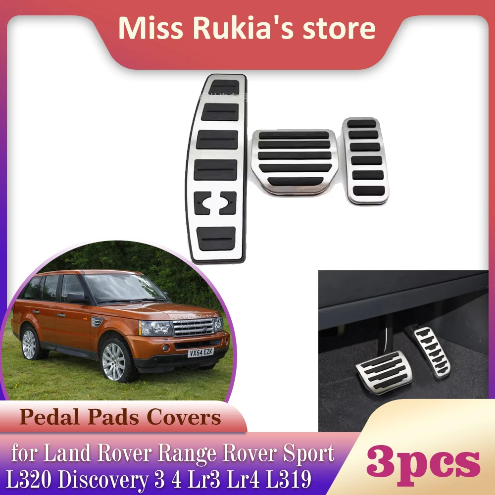 Car Stainless Steel Pedal  for Land Rover Range Rover Sport L320 Discovery 3 4 Lr3 Lr4 Anti-Slip Brake Footrest Cover Accessorie