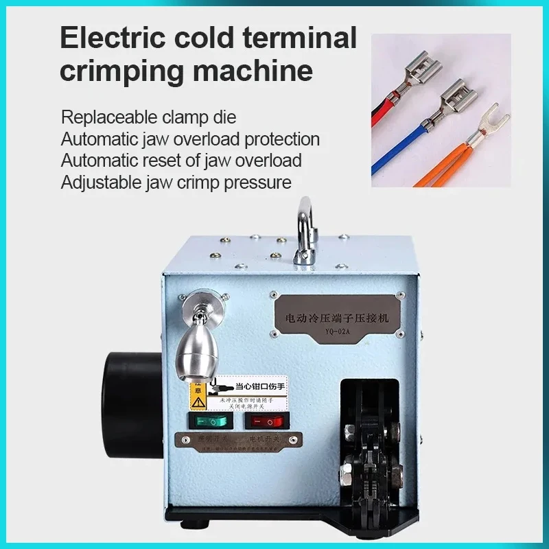 Electric Terminal Crimper Crimping Machine for DuPont/Tubular/Pre-insulated/Bare Terminal Crimper 0.25-6mm² Die Crimping Tools