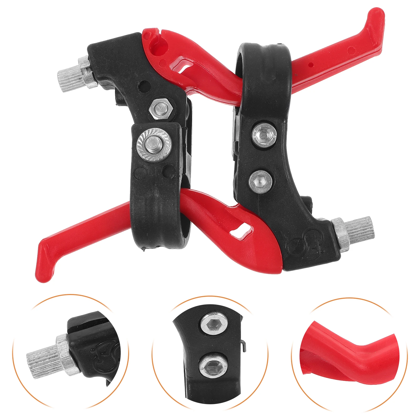 

Plastic Levers Black Red for Kids Bicycles Mini Bike Brake Lever Replacement Bicycle Hand Brake Kit Plastic Gate Handle