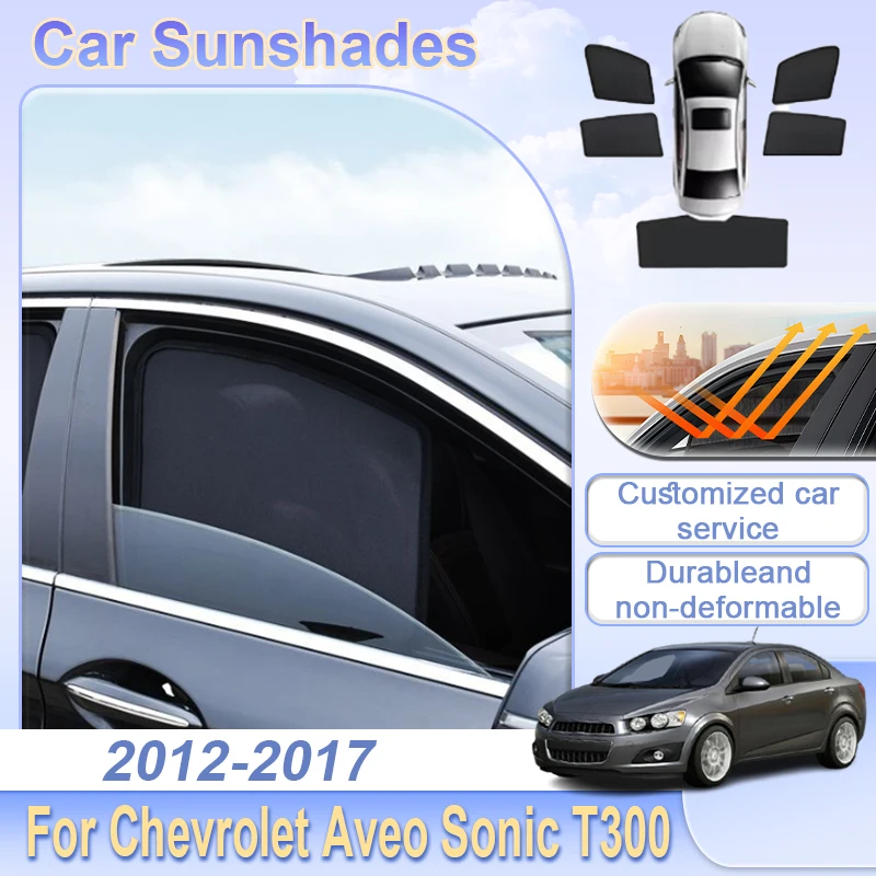 

For Chevrolet Aveo Sonic T300 Holden Barina Sedan 2012 2013 2014 2015 2016 2017 Car Mesh Sunshade Sun Window Visor Accessories