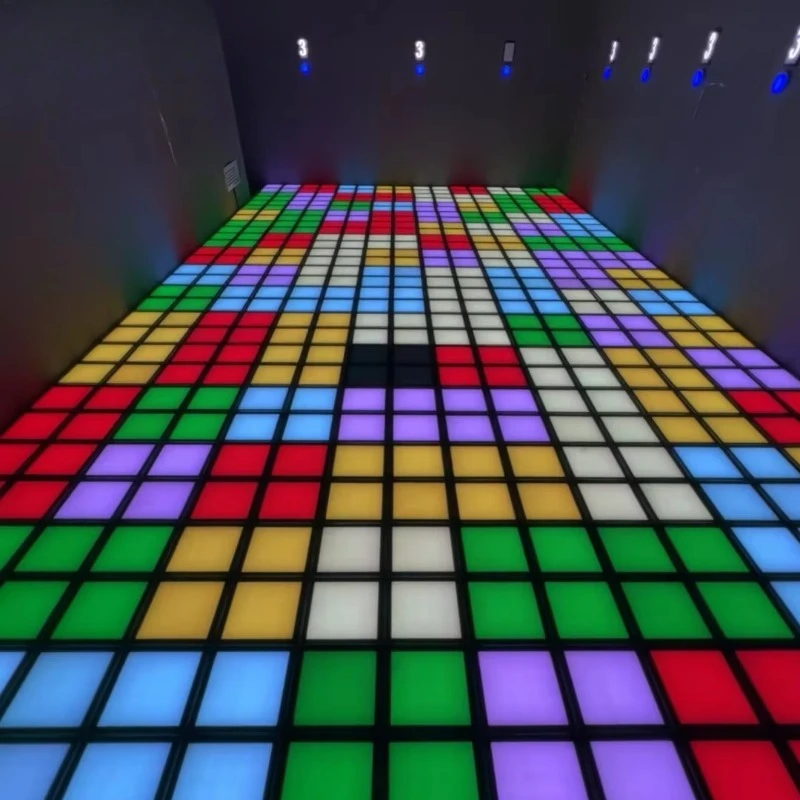 Customized Activate Game Led Floor Activate Stage Lighting Grid Led Floor Light Dance Pressure Sensing Floor Game