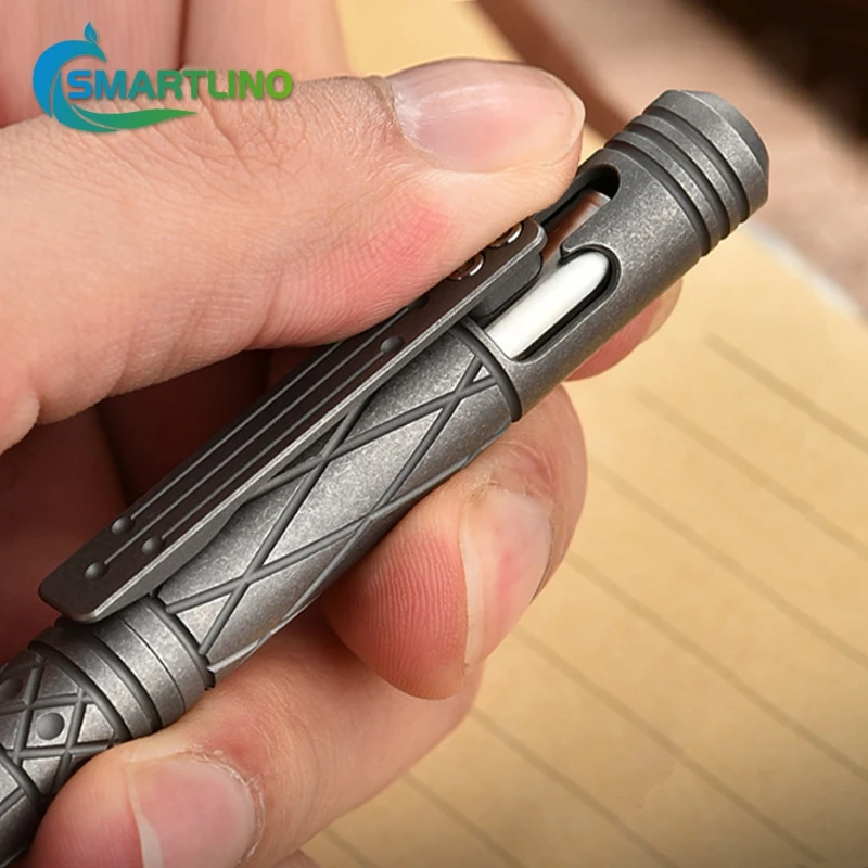 Imagem -05 - Multi-funcional Titanium Tactical Pen Self Defense Ballpoint Emergência Windows Breaker Suprimentos de Sobrevivência ao ar Livre