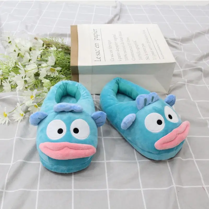 

Anime Kawaii Cute Sanrio Hangyodon Slippers Plush Slippers Cotton Slippers Platform Warm Cute Girl Birthday Gift For Girlfriend