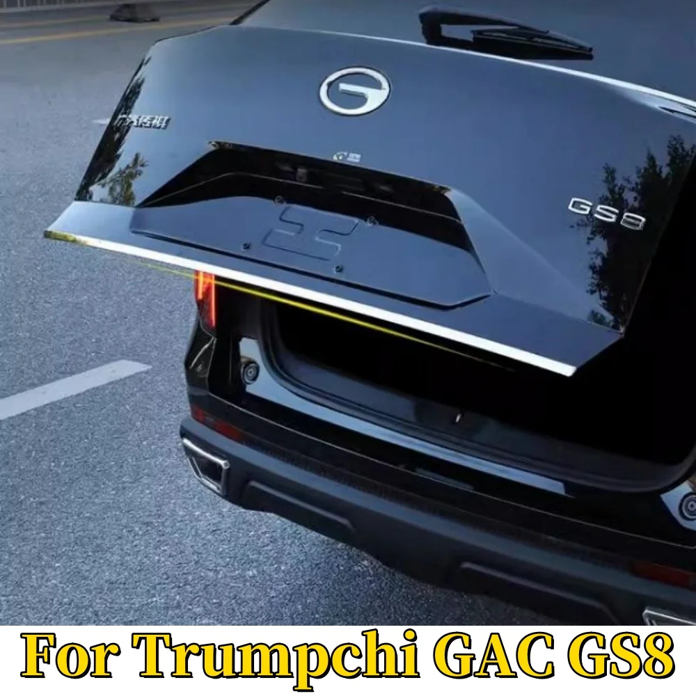 

For Trumpchi GAC GS8 2022 2023 2024 Stainless Steel Tail Gate Door Edge Rear Trunk Strip Trims Decoration Cover Car Accessories