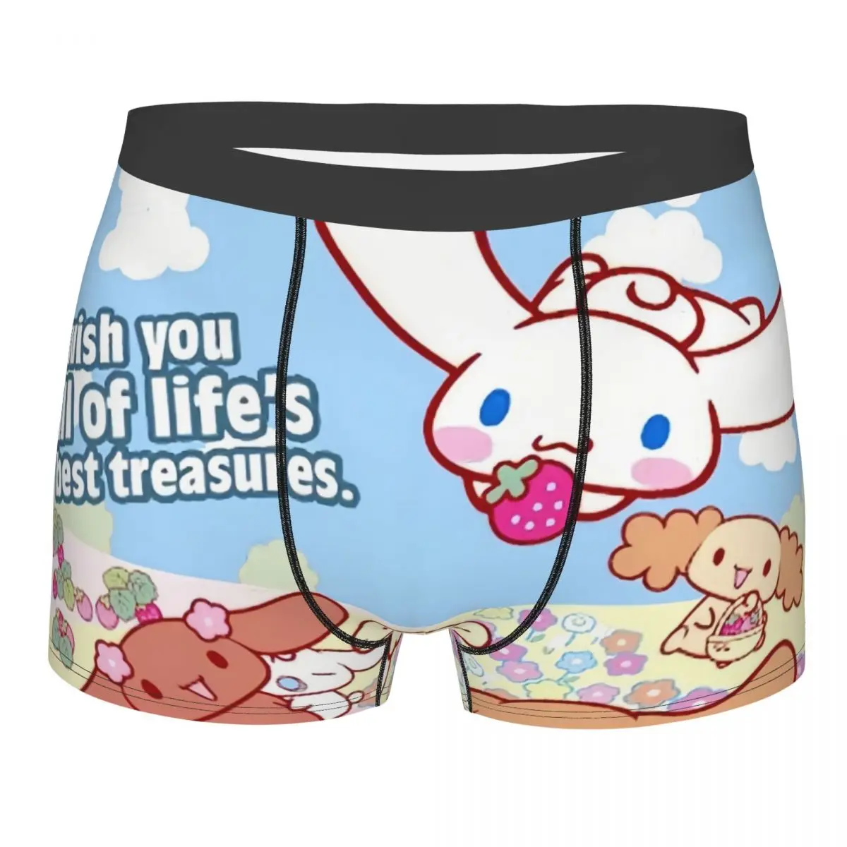 Custom Male Fashion Cinnamoroll Sanrio Cartoon Underwear Yugui Dog Xina Boxer Briefs Breathable Shorts Panties Underpants